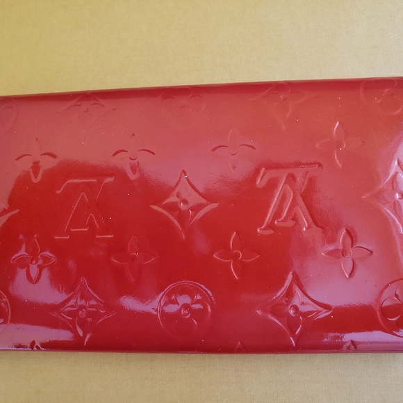 Louis Vuitton Porte Monnaie Vernier Red Wallet - Picture 2 of 7